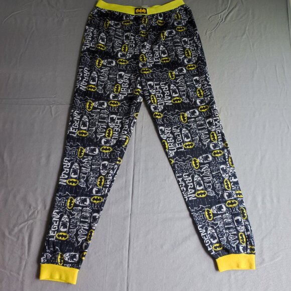 Batman pyjama pants boys size XL (16) black and yellow with graphic design - Picture 1 of 9